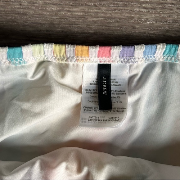 J. Crew Seersucker Rainbow Pastel Bikini Set, Swimwear Women’s Medium - Picture 7 of 7
